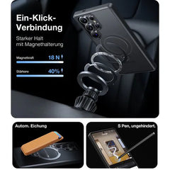 TORRAS Ostand Spin Hülle,Samsung S25 Ultra,Schwarz