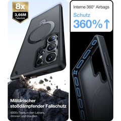 TORRAS Ostand Spin Hülle,Samsung S25 Ultra,Schwarz
