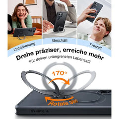 TORRAS Ostand Spin Hülle,Samsung S25 Ultra,Schwarz