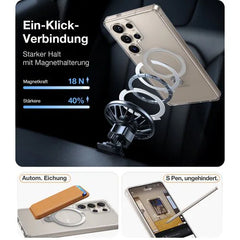 TORRAS Ostand Spin Hülle,Samsung S25 Ultra,Schwarz