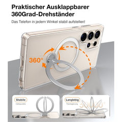 TORRAS Ostand Spin Hülle,Samsung S25 Ultra,Schwarz
