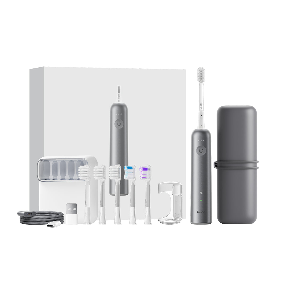Laifen Wave Zahnbürste Aluminum Love-Bundle