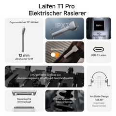 LAIFEN T1 Pro Rasierer Original Aluminum